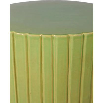 Kara Accent Table - Green Outdoor End Table