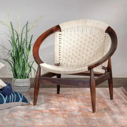 Kareth Brown Barrel Accent Chair