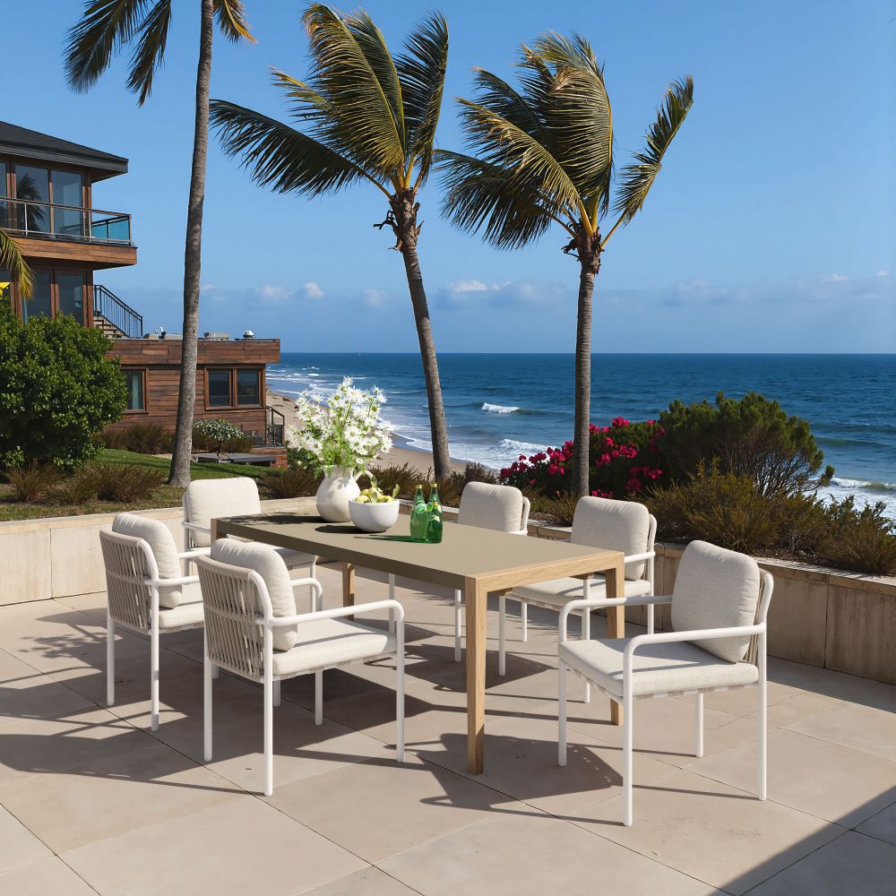 Kata Terrazzo Top Rectangular Dining Table