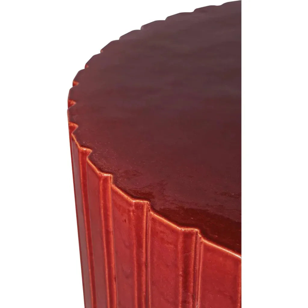 Katra Red Ceramic Outdoor Coffee Table