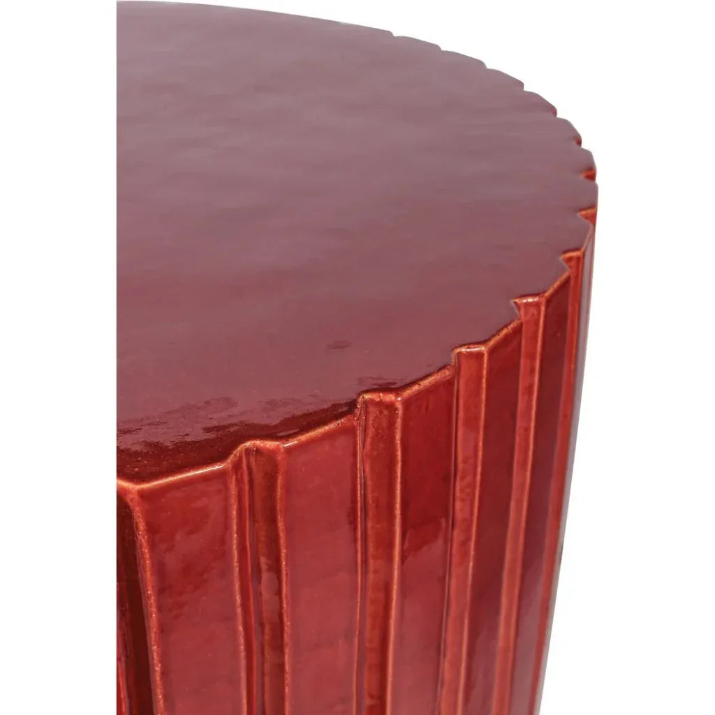 Katra Red Ceramic Outdoor Coffee Table
