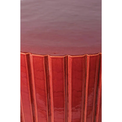 Katra Red Ceramic Outdoor Coffee Table