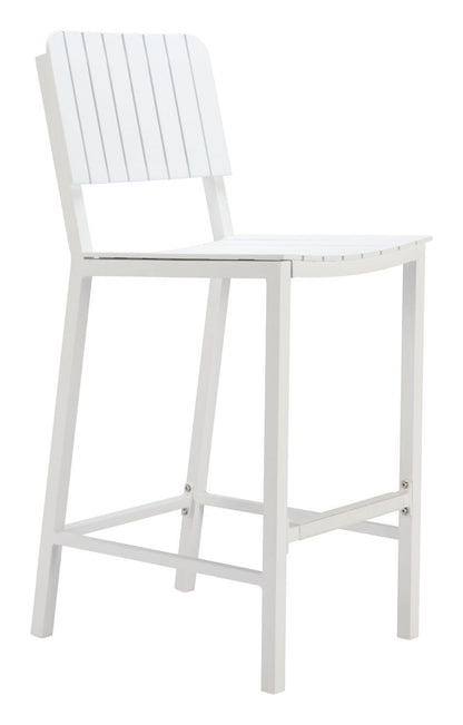 Kayu Aluminum White Barstool
