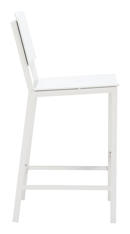 Kayu Aluminum White Barstool