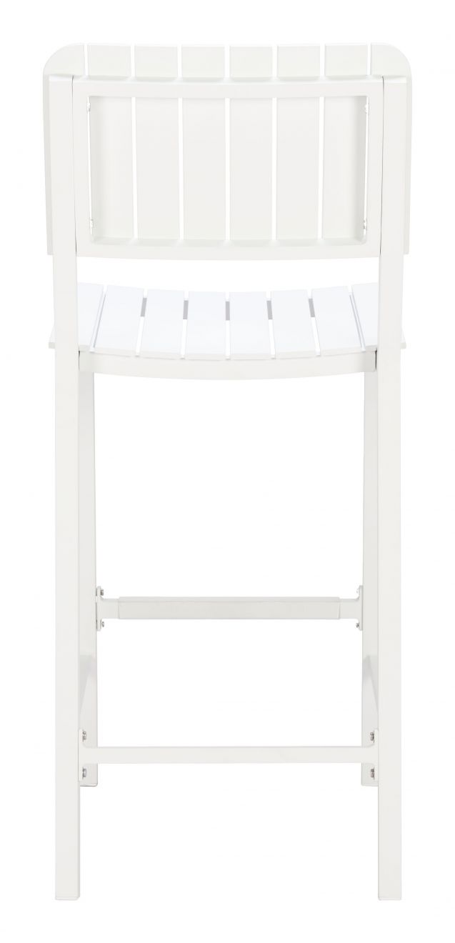 Kayu Aluminum White Barstool