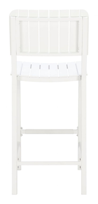 Kayu Aluminum White Barstool