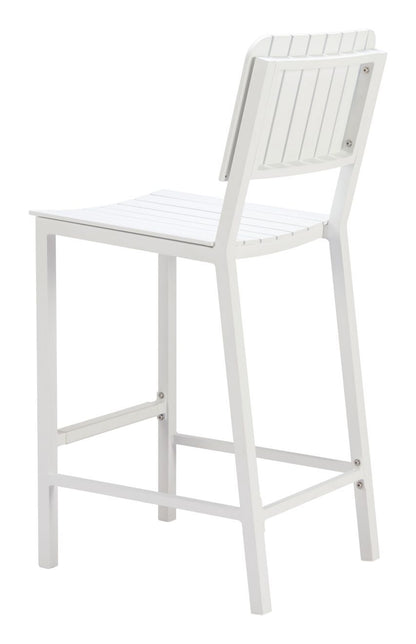 Kayu Aluminum White Barstool