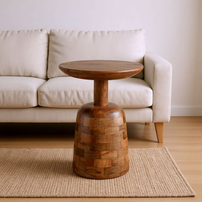 Kelk Wooden Brown Side Table
