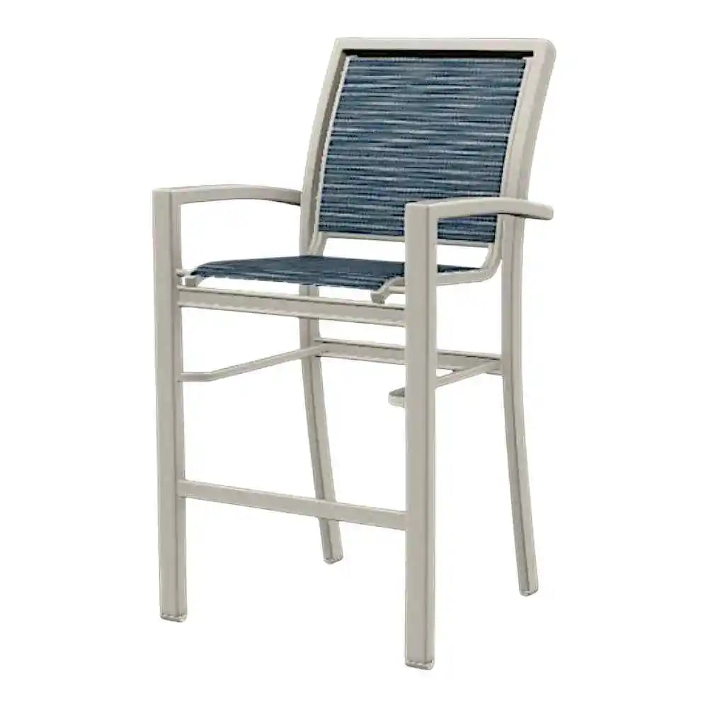 Kendall Sling Bar Height Stacking Outdoor Arm Chair