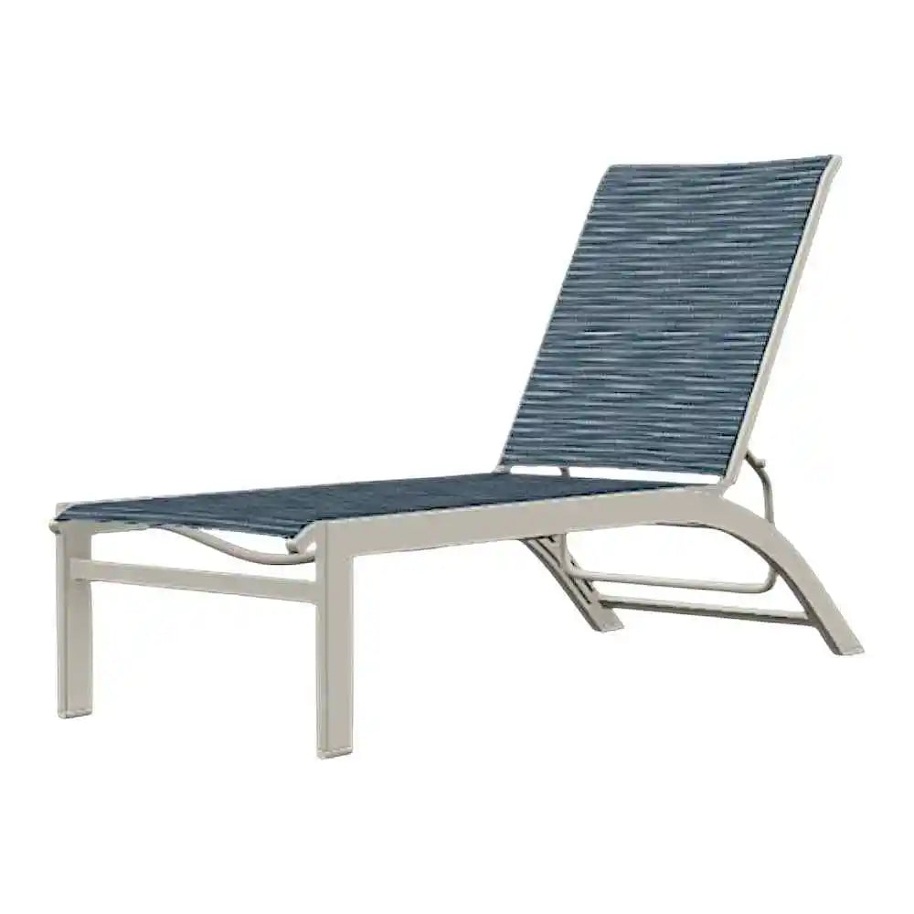 Kendall Sling Lay-flat Long Frame Stacking Armless Outdoor Chaise