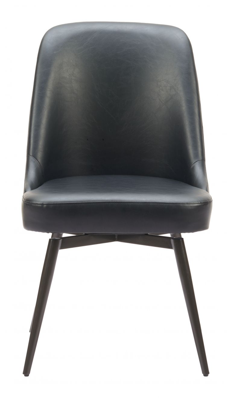 Keppel Faux Leather Swivel Dining Chair 2PC