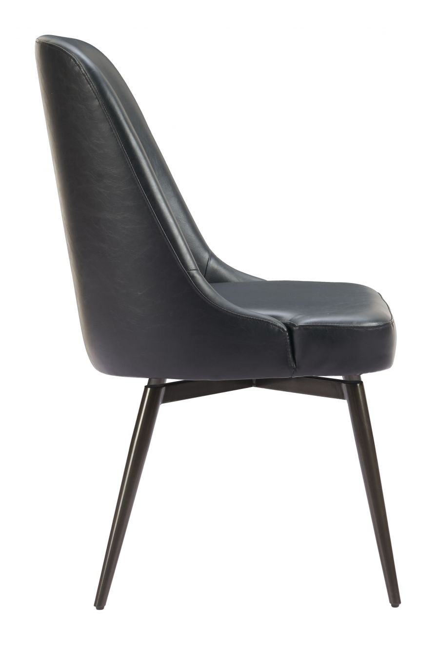 Keppel Faux Leather Swivel Dining Chair 2PC