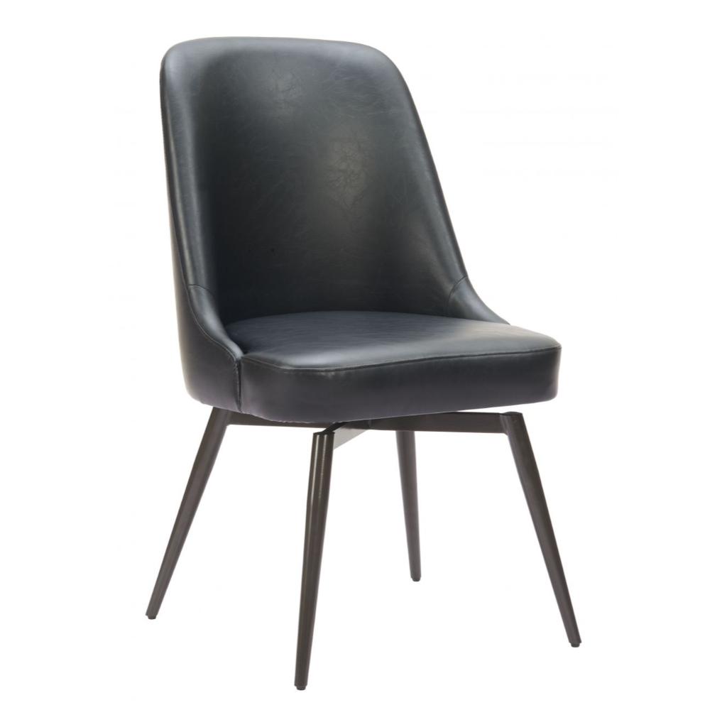 Keppel Faux Leather Swivel Dining Chair 2PC