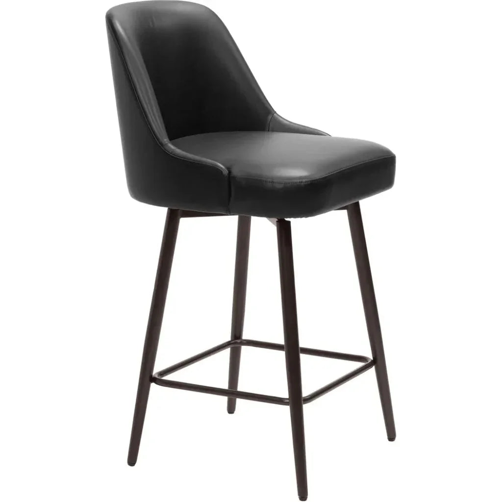 Keppel Swivel Black Counter Stool