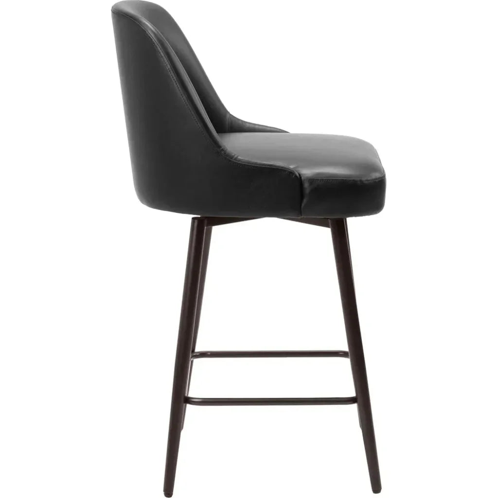 Keppel Swivel Black Counter Stool