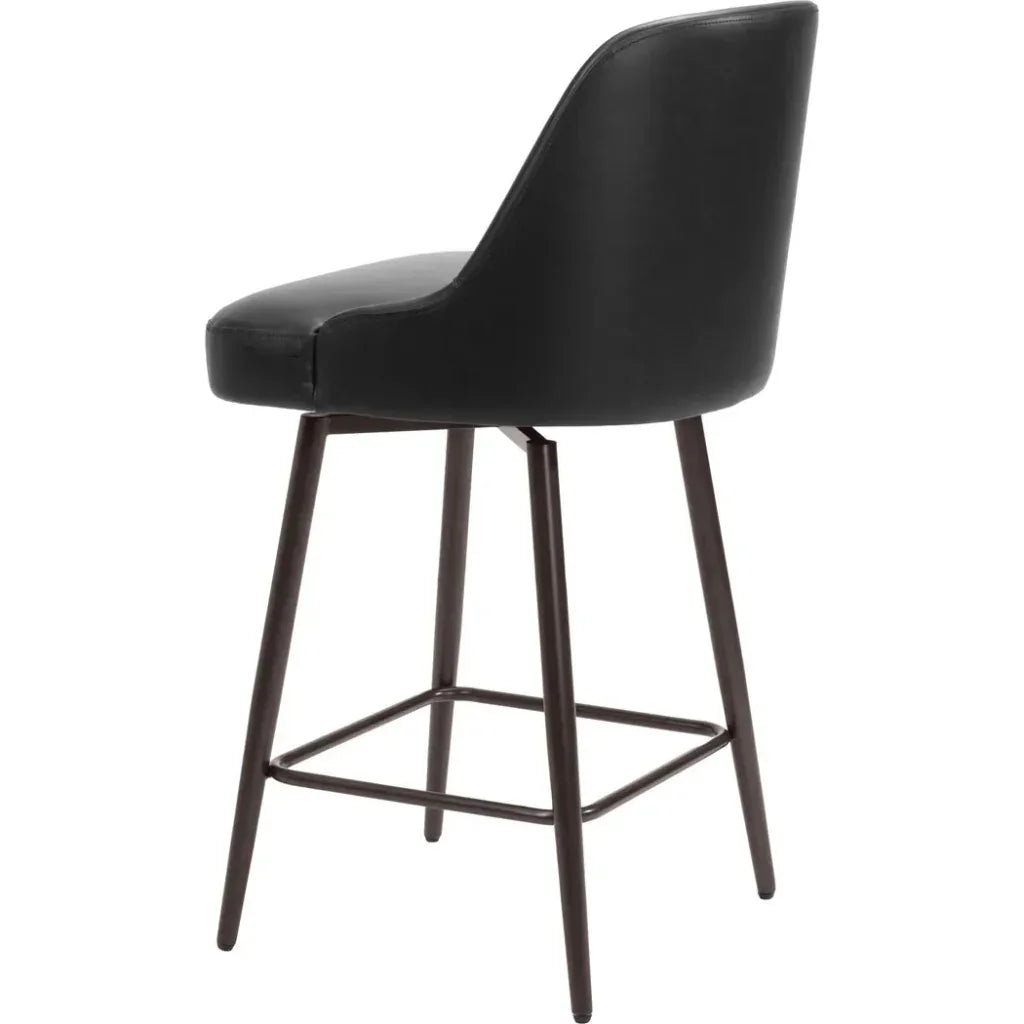 Keppel Swivel Black Counter Stool