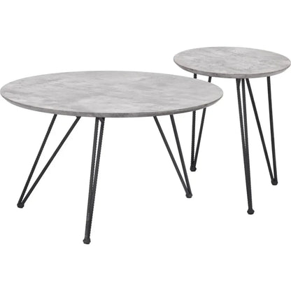 Kerris Coffee Table Set Gray & Black