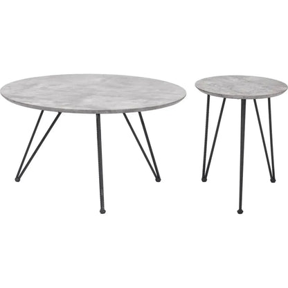 Kerris Coffee Table Set Gray & Black