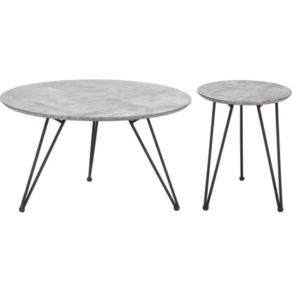 Kerris Coffee Table Set Gray & Black