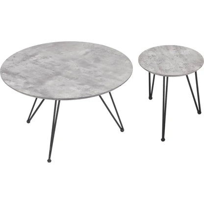 Kerris Coffee Table Set Gray & Black