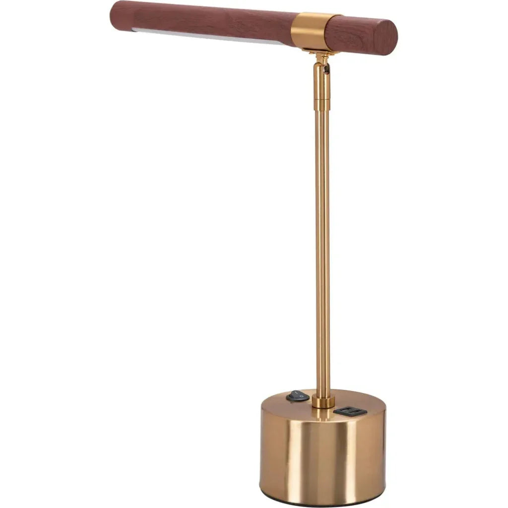 Kippy Table Lamp Brown & Brass