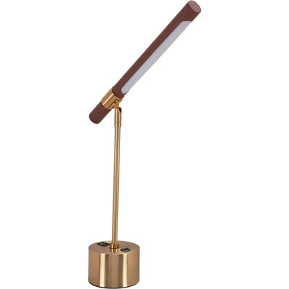 Kippy Table Lamp Brown & Brass