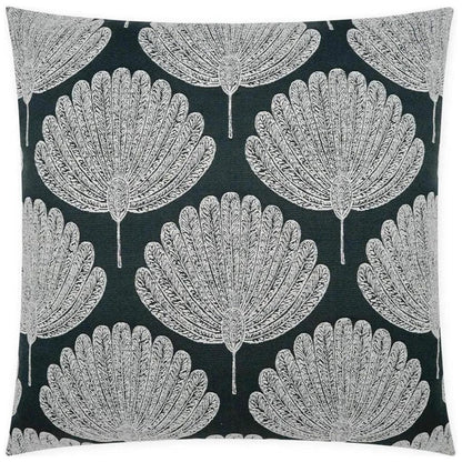 Kita Ebony Floral Black Large Throw Pillow Insert