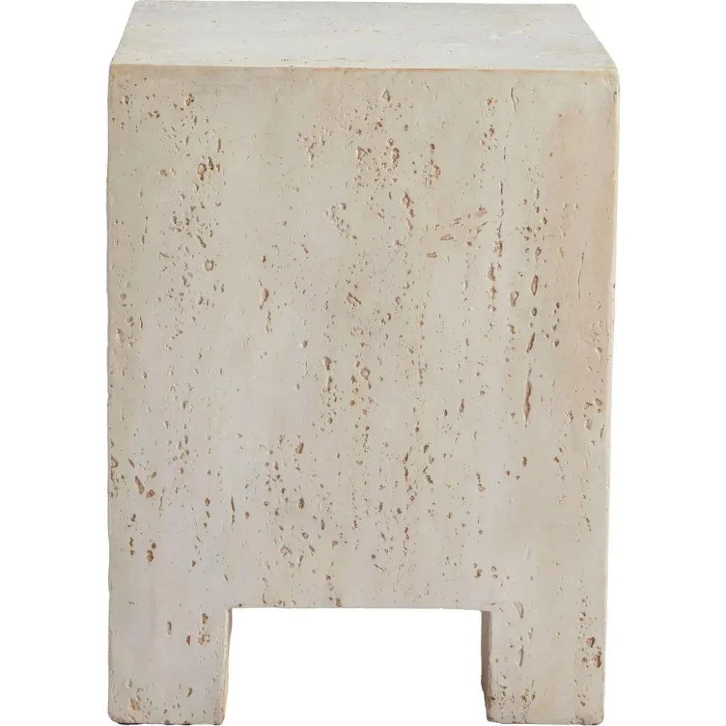 Kitara Metal Beige Square Side Table