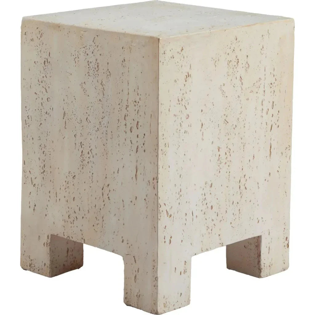Kitara Metal Beige Square Side Table