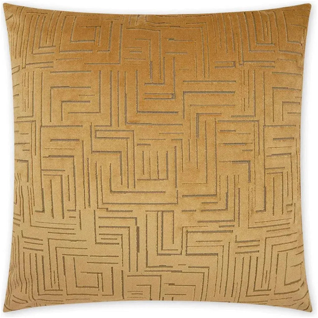Klint Gold Geometric Yellow Large Throw Pillow Insert