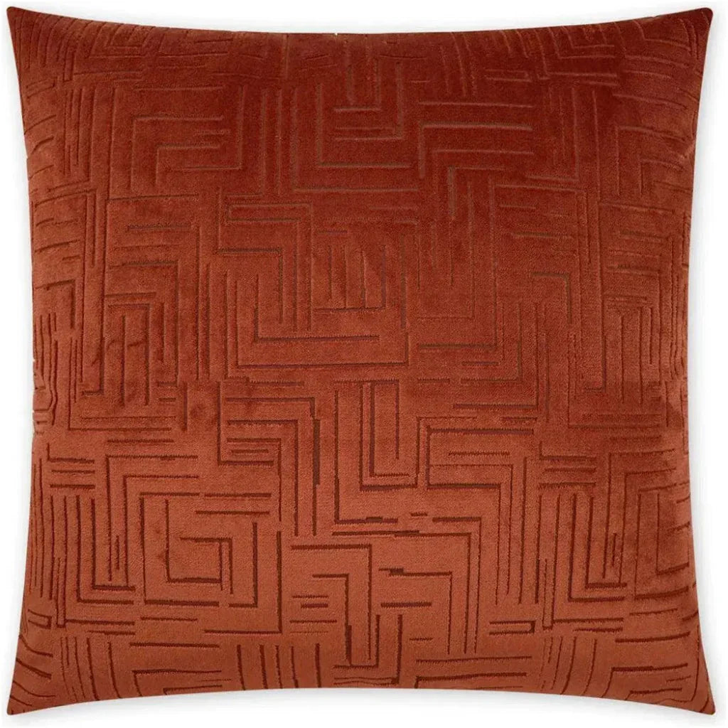 Klint Henna Geometric Copper Large Throw Pillow Insert
