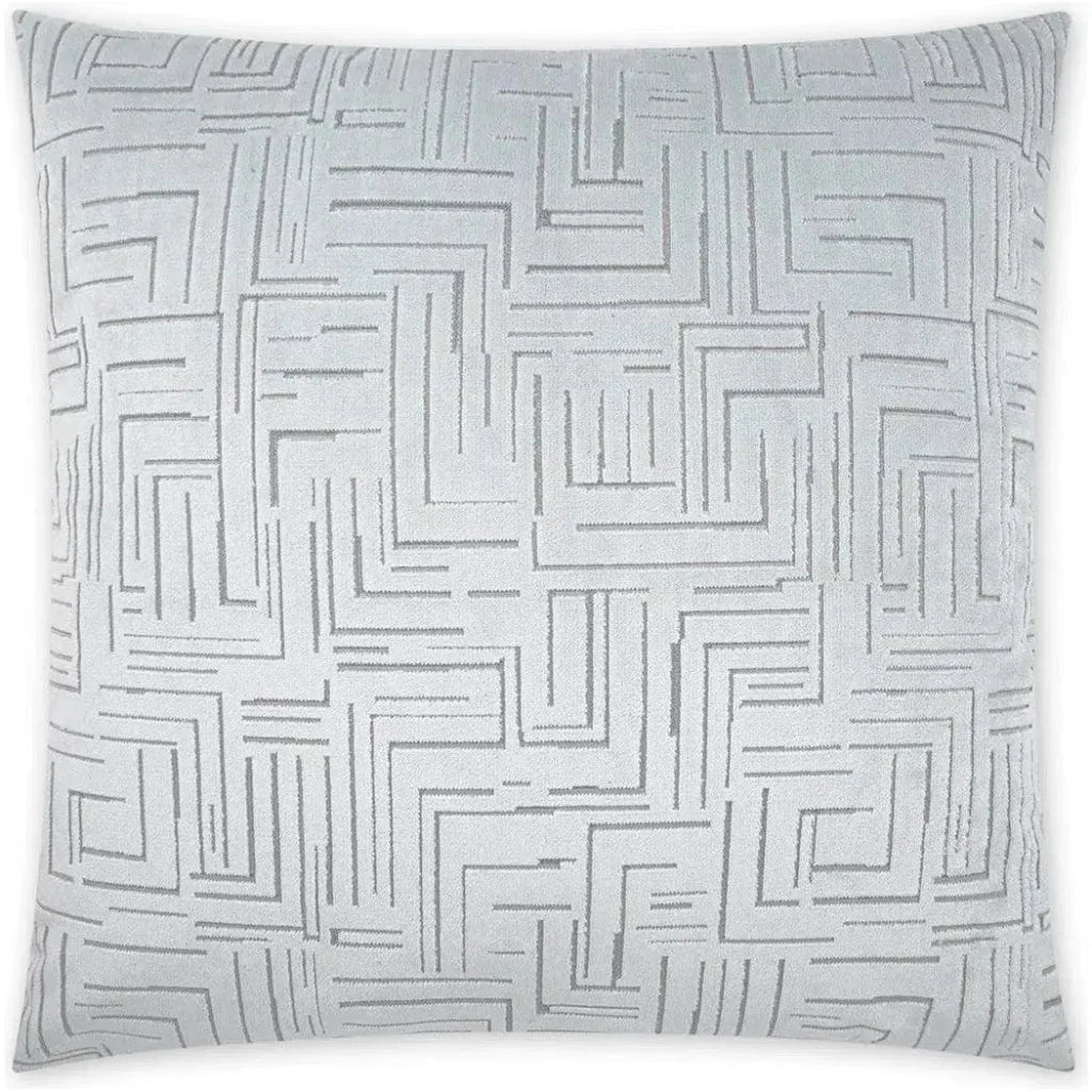 Klint Mist Grey Throw Pillow With Insert