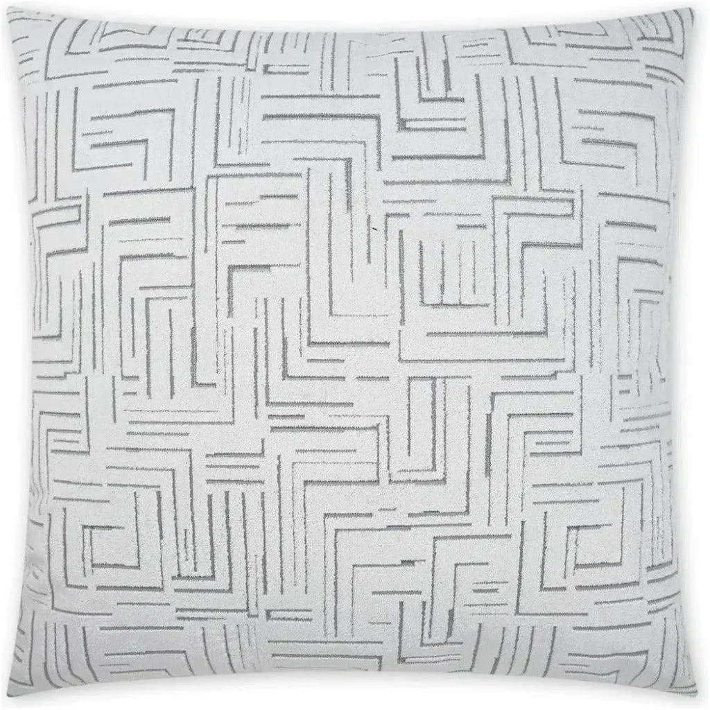 Klint Snow Geometric White Large Throw Pillow Insert
