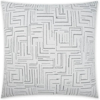 Klint Snow Geometric White Large Throw Pillow Insert