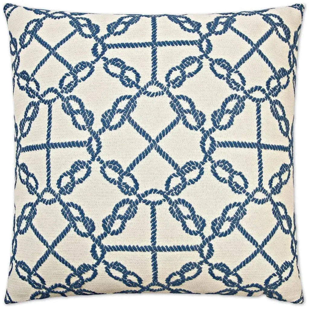 Knots Blue Throw Pillow With Insert