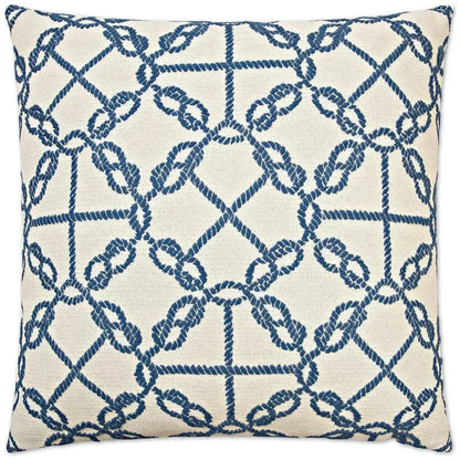 Knots Blue Throw Pillow With Insert