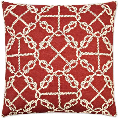 Knots Red Throw Pillow With Insert