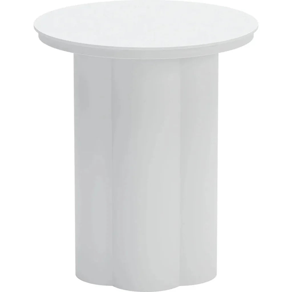 Kogur Aluminum White Round Side Table