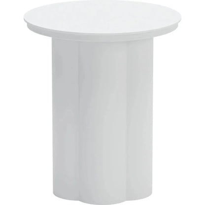 Kogur Aluminum White Round Side Table