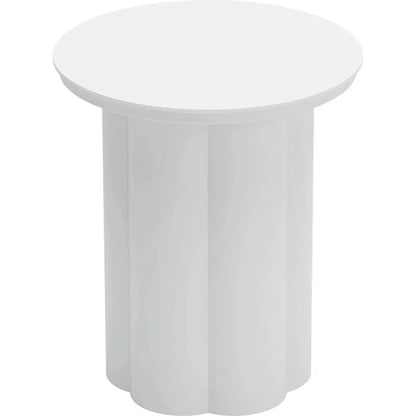 Kogur Aluminum White Round Side Table