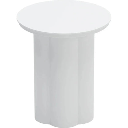 Kogur Aluminum White Round Side Table
