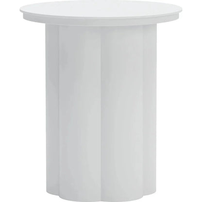 Kogur Aluminum White Round Side Table