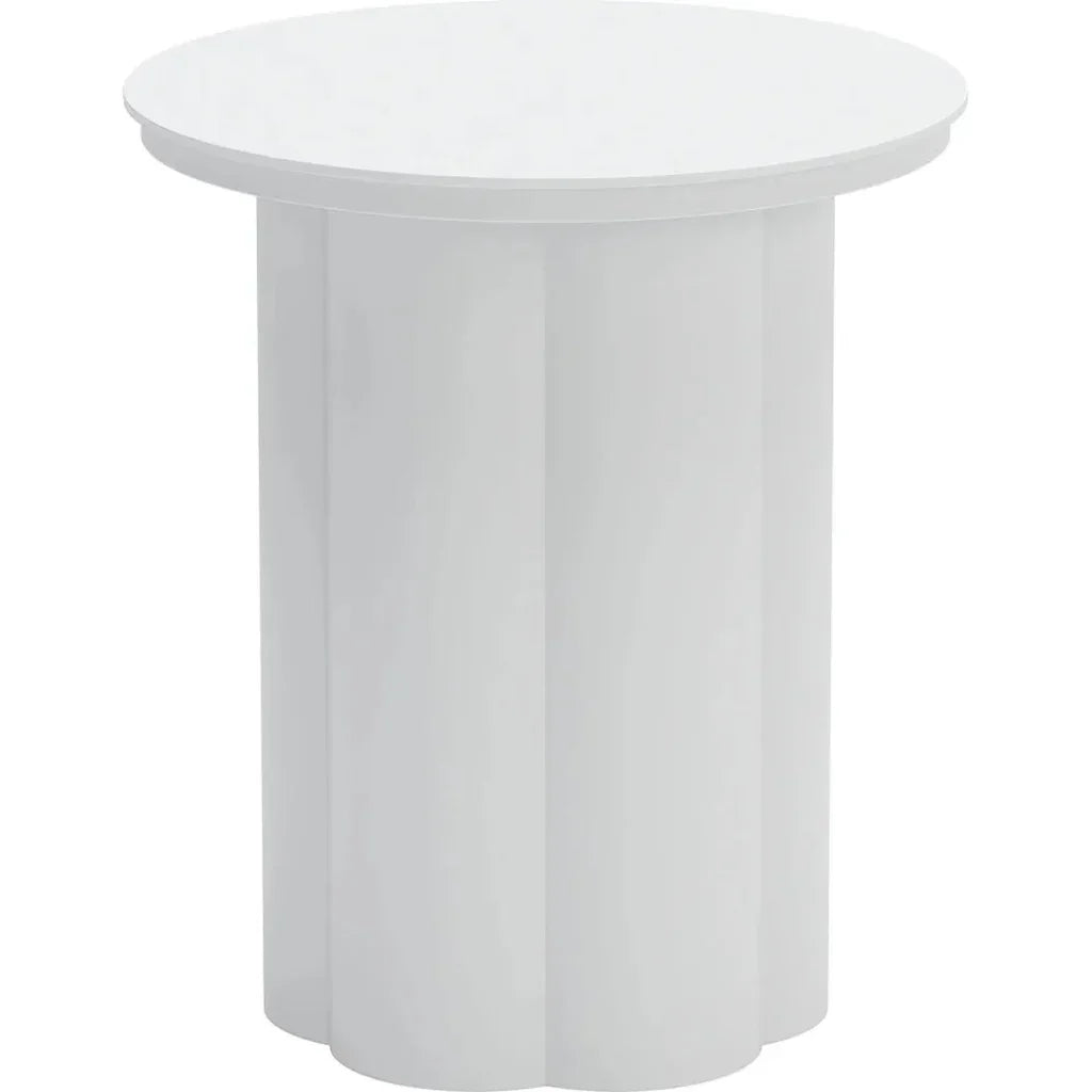 Kogur Aluminum White Round Side Table