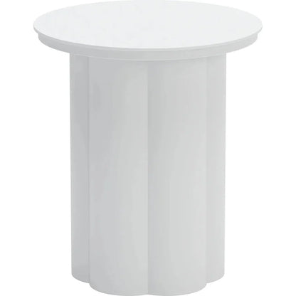 Kogur Aluminum White Round Side Table