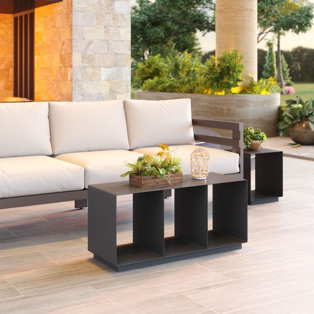 Kokos Aluminum Rectangular Coffee Table