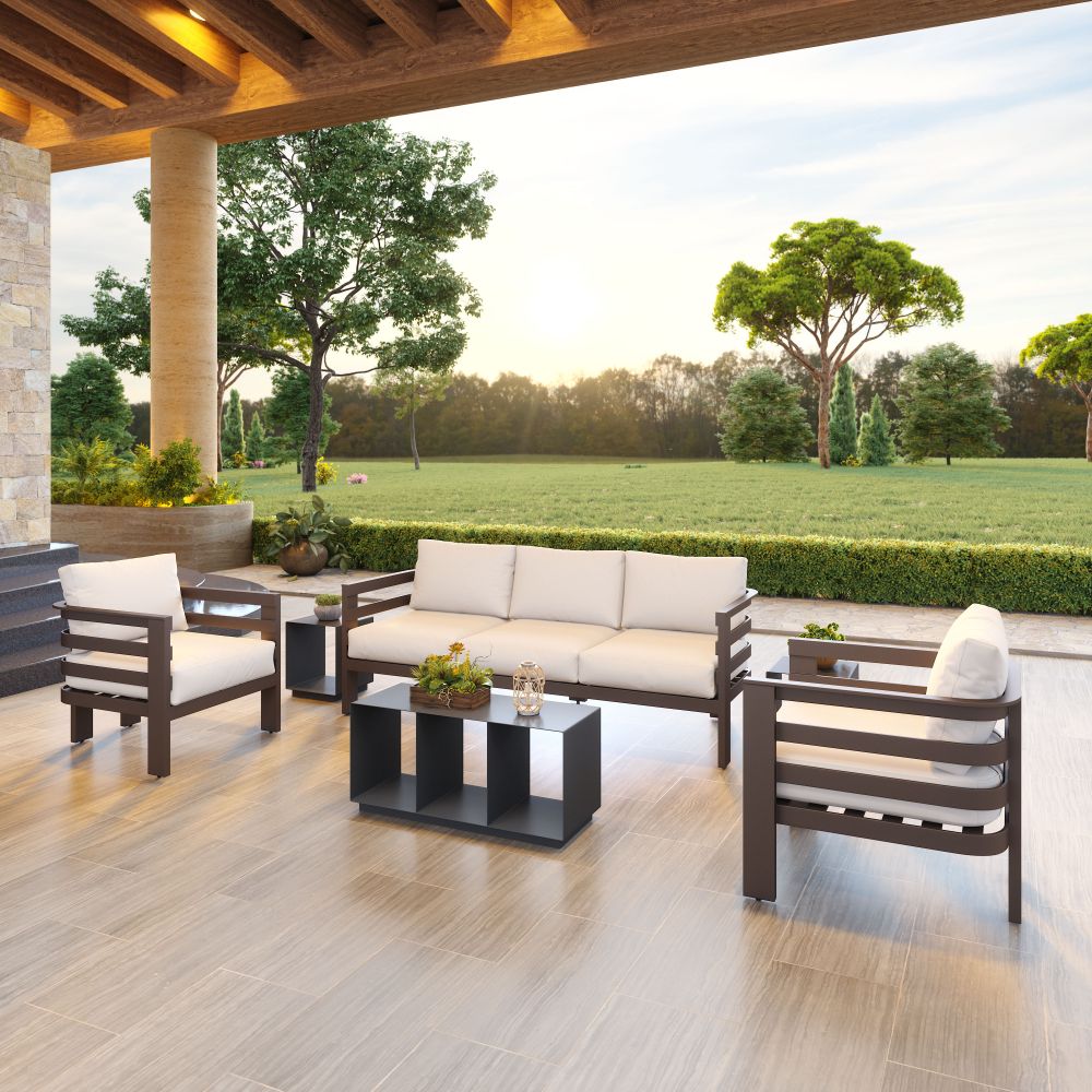 Kokos Aluminum Rectangular Coffee Table