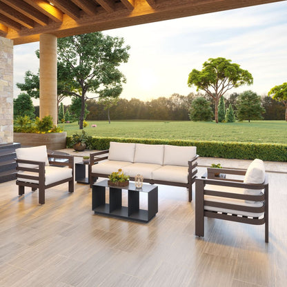 Kokos Aluminum Rectangular Coffee Table