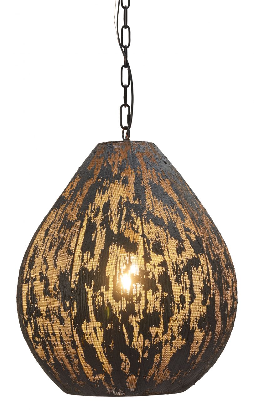 Koza Steel Black Ceiling Lamp
