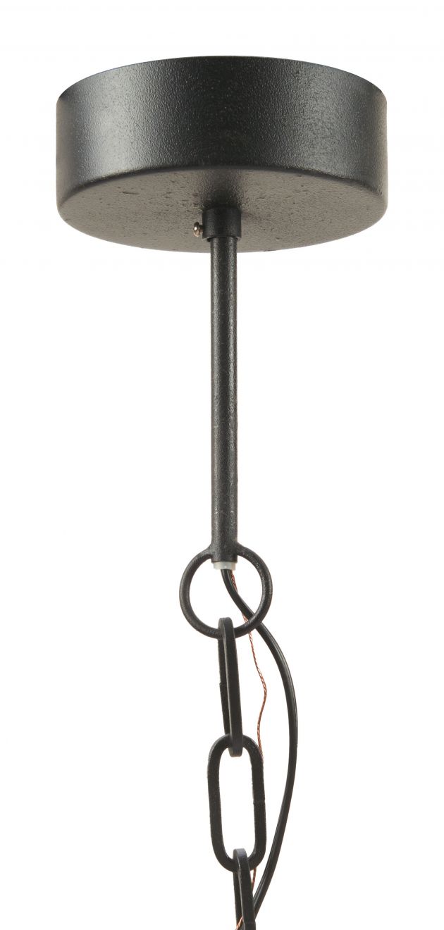 Koza Steel Black Ceiling Lamp
