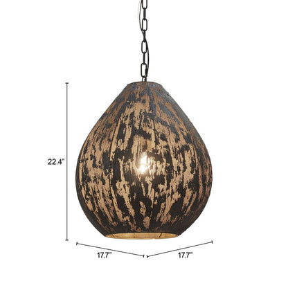 Koza Steel Black Ceiling Lamp